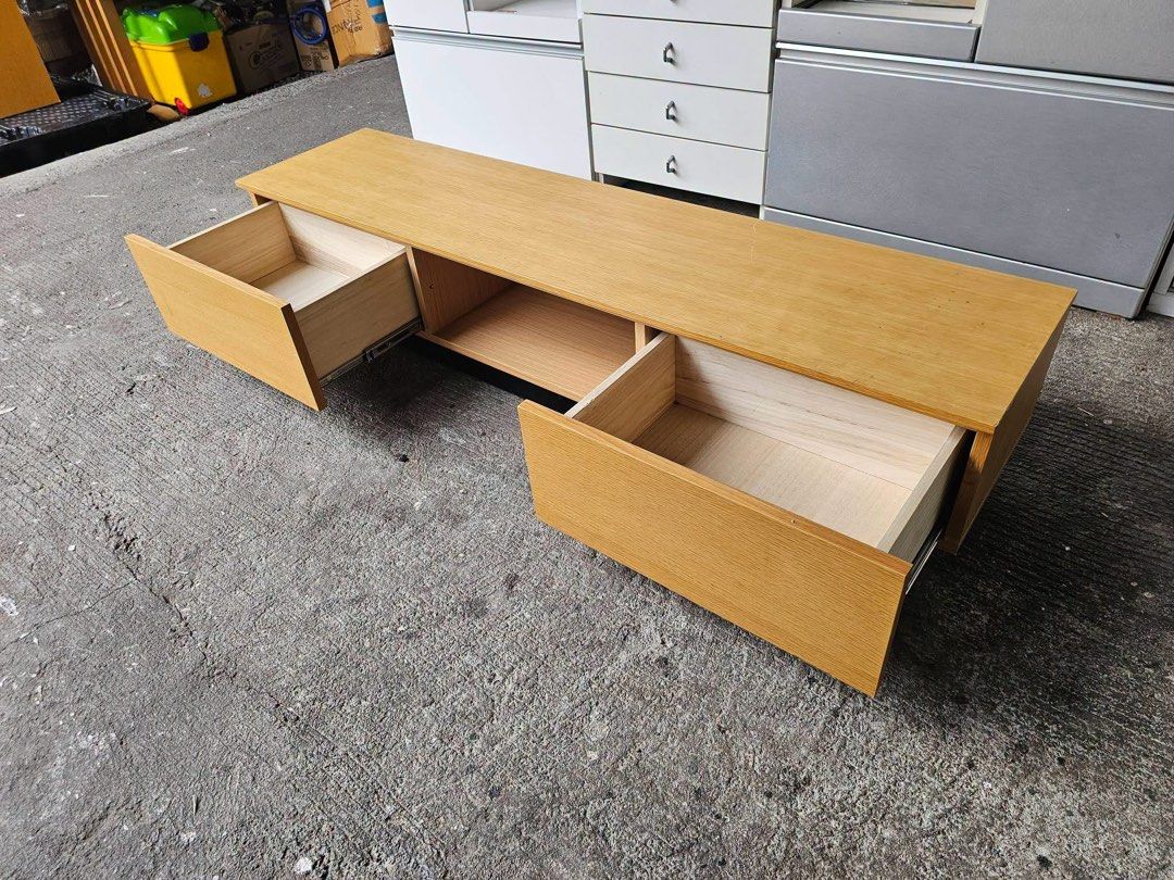 Tv Rack ‼️₱5800‼️ (Category: TV Consoles) located in Quezon City. Submitted by ledamadel (Listing ID 1462610934, Image 3). Description: Tv Rack ‼️₱5800‼️ ✔️L-59 H-12 W-14 inches 📐 ✔2 Drawers 🗄 ✔️Laminated 🔖 ✔️Compress & Mdf Back 🪵 ✔Scratches As-is! 👌 Location: 40 Aplaya St Napocor Vill. Tandang Sora Quezon City. For inquiry please Pm us or Call. 09066885859 Please like our page thanks! 👇👇👇👇 KMA O’shop #japansurplus #kmaoshop #kahoydehapo