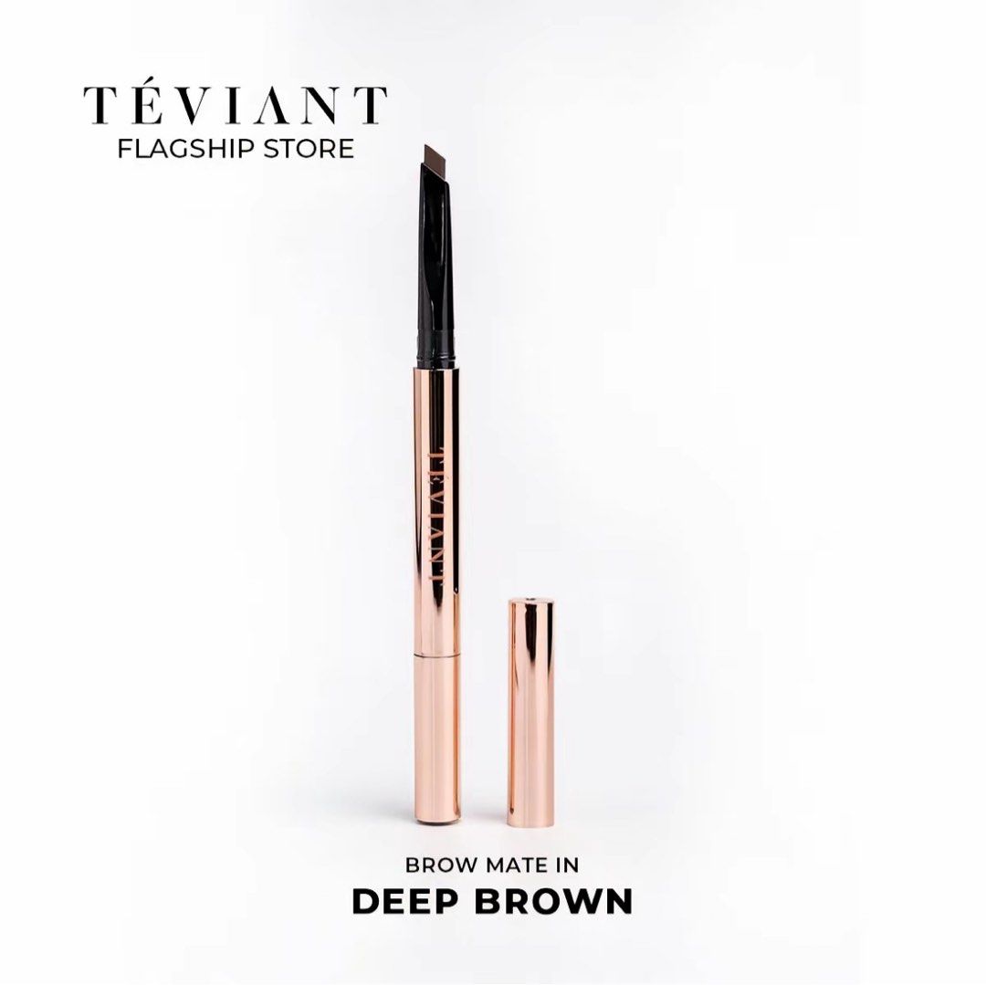 TÉVIANT Brow Mate Pro (Deep Brown (Category: Makeup) located in Muntinlupa City. Submitted by seok08 (Listing ID 1462459648, Image 3). Description: - TÉVIANT Brow Mate Pro Finish Definer Pencil - Shade: Deep Brown - Includes a convenient spoolie brush on one end - Elegant rose gold casing - Ideal for precise brow definition - Only used once.