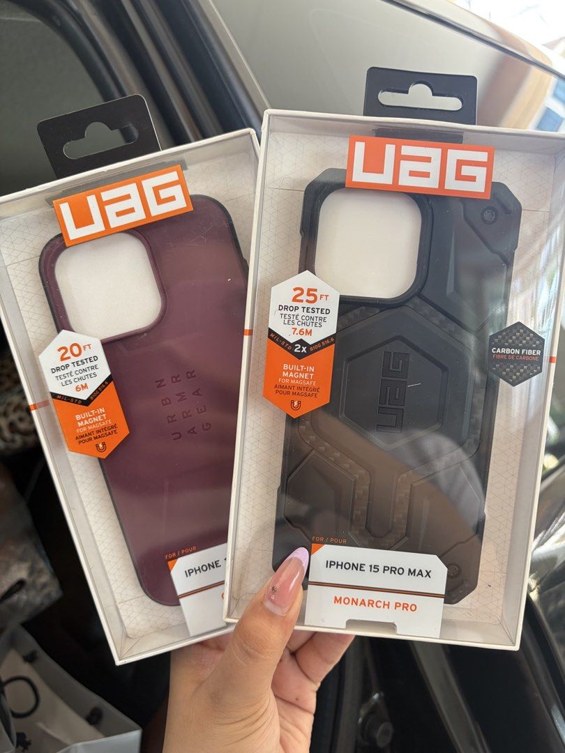 UAG CASES FOR iPHONE 15 PRO MAX (Category: Cases & Sleeves) located in Navotas City. Submitted by emcreation (Listing ID 1462488764, Image 1). Description: 📱 UAG CASES FOR iPHONE 15 PRO MAX ✅ Authentic 🔒 New & sealed 🏷️ With Power Mac price tag 💰 ₱1,000 each 📍 Location: South Caloocan .