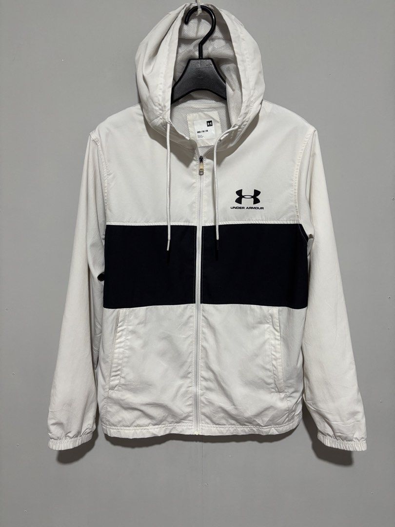 Under armour windbreaker (Category: Hoodies) located in Davao. Submitted by hippiehappy420 (Listing ID 1462584086, Image 1). Description: Under armour windbreaker Medium Very good condition Washed and sanitized ship nationwide Negotiable price Visit my listings for more affordable clothings! Shirt Pants Shorts Caps Bags Jogger Blouse Jeans Hoodies Accessories Etc..