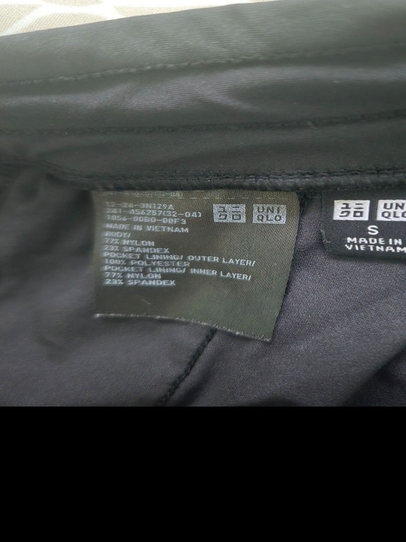 Uniqlo Black Jogger Pants Size S (Category: Other Bottoms) located in Quezon City. Submitted by mrstan777 (Listing ID 1462496038, Image 3). Description: - Uniqlo Black Pants - Features: Elastic waistband with tie, side pockets - Material: Nylon, Spandex, Polyester blend - Origin: Made in Vietnam - Perfect for: Casual wear.