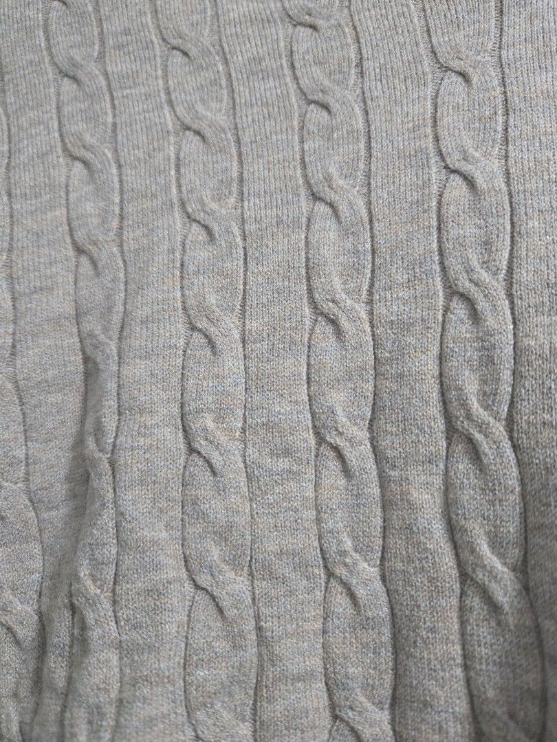 Uniqlo Cable Knit Sweater Size M (Category: Coats, Jackets and Outerwear) located in Quezon City. Submitted by mrstan777 (Listing ID 1462498535, Image 2). Description: - Uniqlo beige cable knit sweater - Long sleeves - Comfortable fit - Material: Rayon, Nylon, Polyester blend - Versatile: Great for layering or wearing on its own - Easy to style with jeans or skirts.