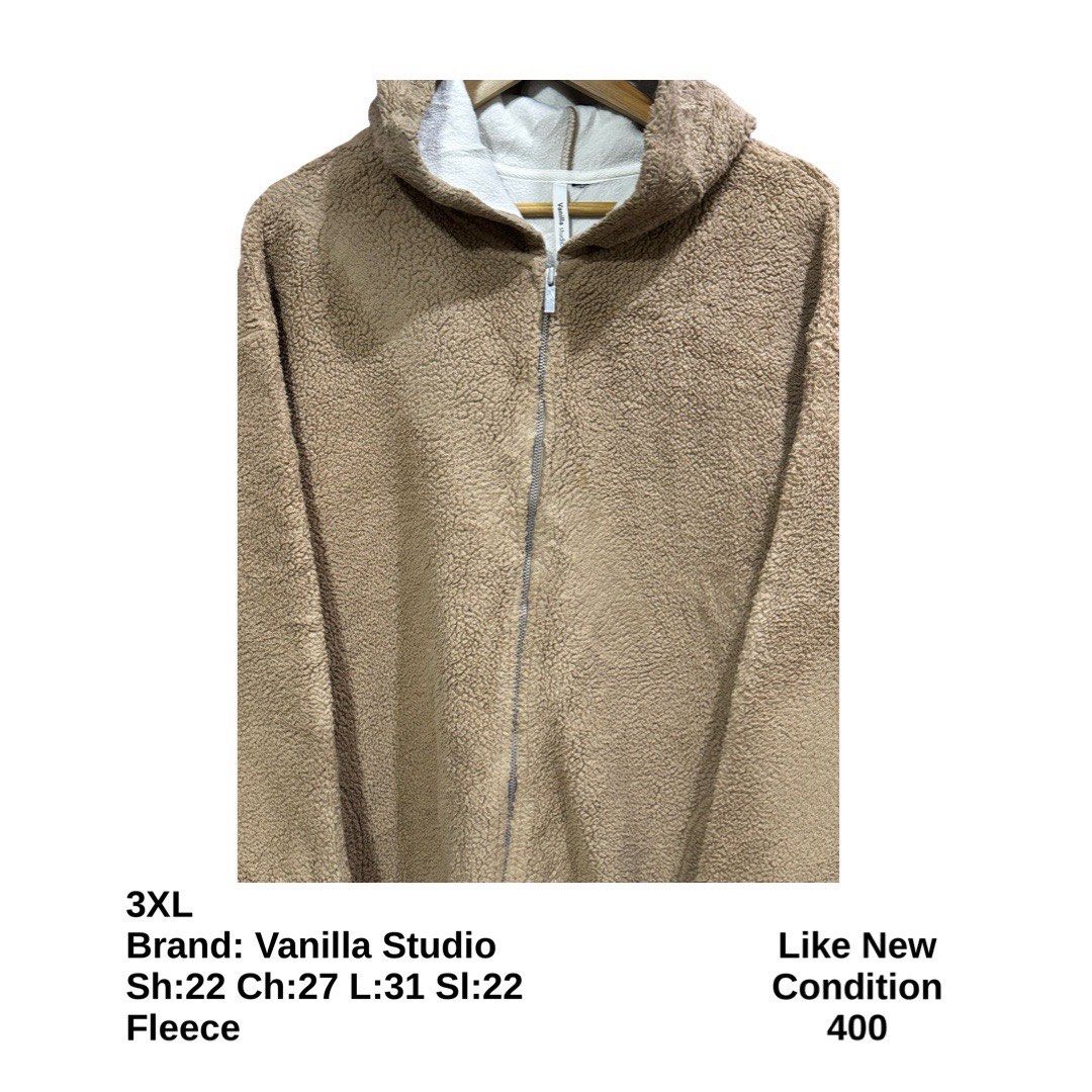 Vanilla Studio Fleece Hoodie Jacket (Category: Coats, Jackets and Outerwear) located in Bulacan. Submitted by rlemonfashionshop (Listing ID 1462596033, Image 2). Description: Premium Class Quality Items. Actual Item on Photo with Good/Mint Condition. Message us for inquiries, more information and confirmation. Wash before wearing. Thank you so much..