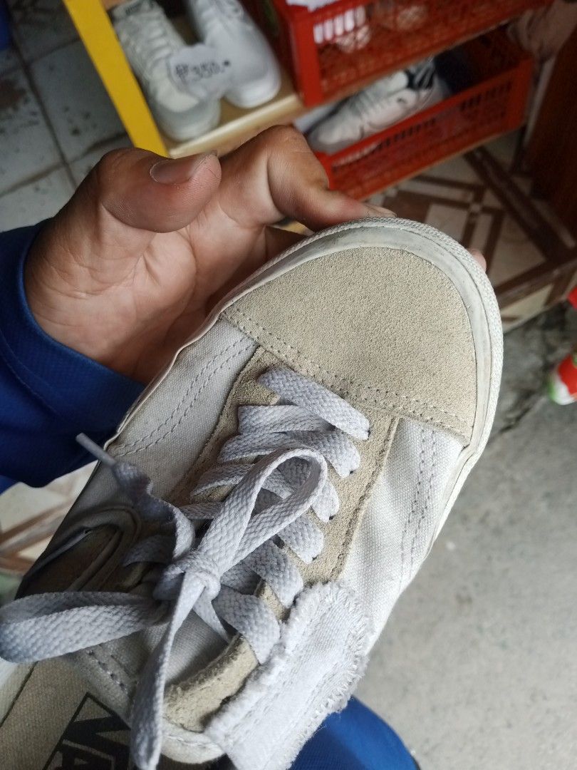 Vans Checkerboard Suede Canvas Sneakers (Category: Sneakers) located in Manila. Submitted by romeoamoro00044 (Listing ID 1462564551, Image 3). Description: - Classic Vans sneakers with a mix of suede and canvas. - Features the iconic checkerboard pattern on the side. - Lace-up closure for a secure fit. - Signature Vans waffle sole for grip and durability. - Ideal for everyday casual wear..