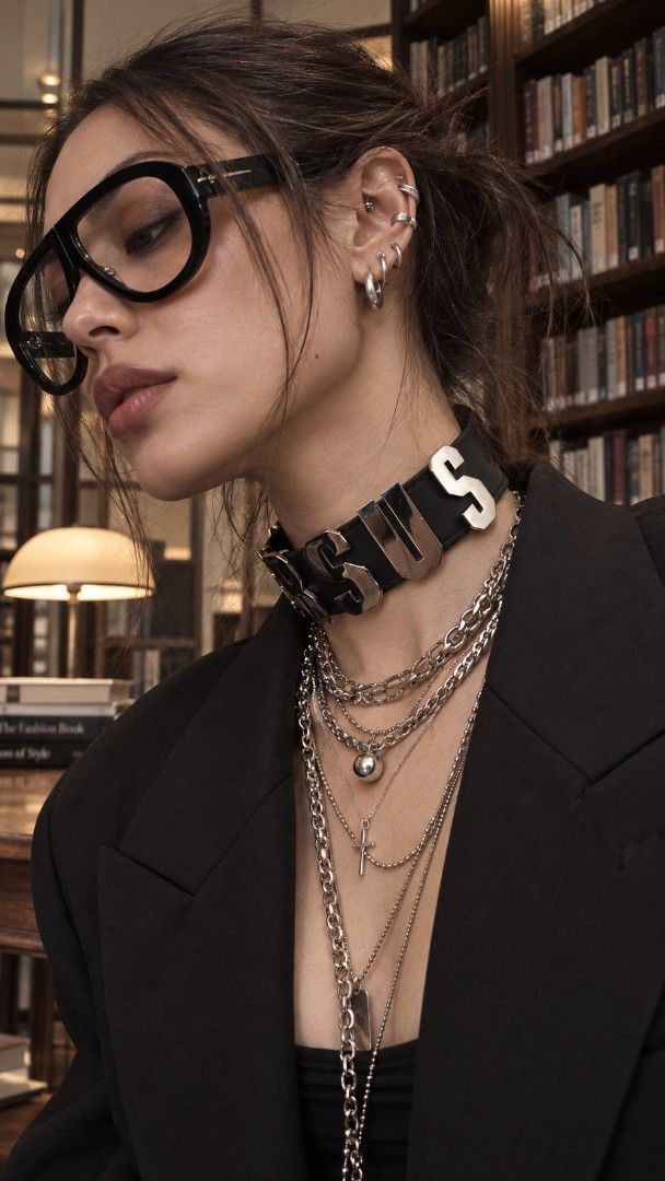 Versus Versace Logo Choker Necklace (Category: Necklaces) located in Makati City. Submitted by trevarucci (Listing ID 1462550792, Image 2). Description: - Genuine black leather choker with stainless steel. - Features silver 'VERSUS' logo letters - Adjustable silver chain for a perfect fit - Comes with the original Versus Versace box - A bold statement accessory to elevate any look.