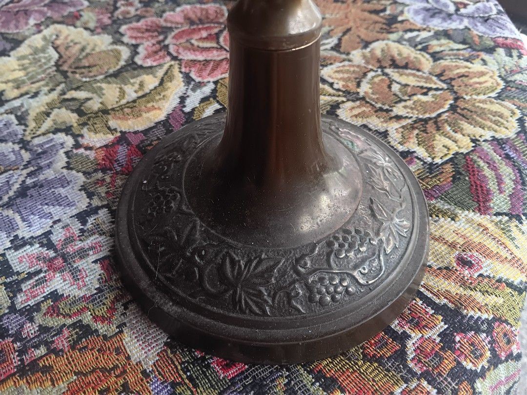 Vintage Brass and Gold Candlesticks Set (Category: Other Home Decor) located in Las Pinas. Submitted by jesus1smysavi0r (Listing ID 1462529236, Image 1). Description: TAKE ALL!!! Set of vintage candlesticks perfect for home decor or special occasions. - Two gold-painted candlesticks with ornate bases. - One darker brass candlestick featuring intricate vine and grape detailing. - One smaller, unique candlestick with frosted and gold bead accents. 