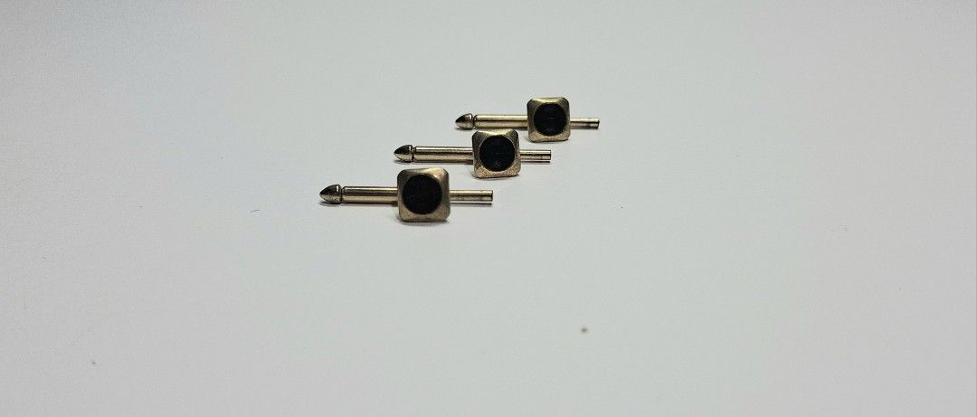 Vintage Collar Studs with Black Accent (Category: Cuff Links) located in Makati City. Submitted by archaic532shop (Listing ID 1462593373, Image 1). Description: IMPORTANT NOTES: • Clients with OFFERS will be prioritized. • Selling in “As Is “condition (no warranty or guarantees) Accept all flaws before and after purchase. No returns. No exchange of items. • All items are pre-owned unless declared New • Conversation regarding OFFERS will be entert