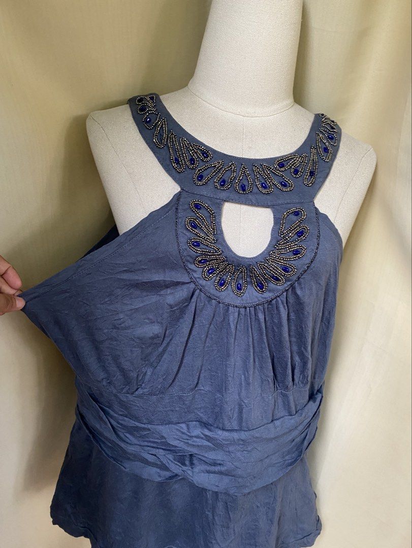 Vintage deletta y2k beaded top (Category: Others Tops) located in Malaybalay. Submitted by thriftfindsbyshei (Listing ID 1462556817, Image 2). Description: -Open for bid- ✧ mine: 150 ✧ steal: 200 ♡ Lock: 250 (au)🧚‍♀️ EOB: September 19 | 6:00PM —need wash —flaw: 1missing bead.