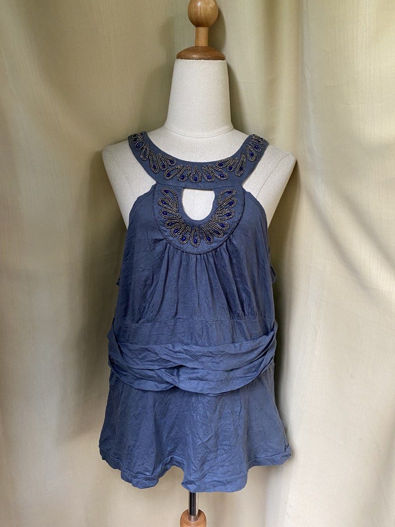 Vintage deletta y2k beaded top (Category: Others Tops) located in Malaybalay. Submitted by thriftfindsbyshei (Listing ID 1462556817, Image 1). Description: -Open for bid- ✧ mine: 150 ✧ steal: 200 ♡ Lock: 250 (au)🧚‍♀️ EOB: September 19 | 6:00PM —need wash —flaw: 1missing bead.
