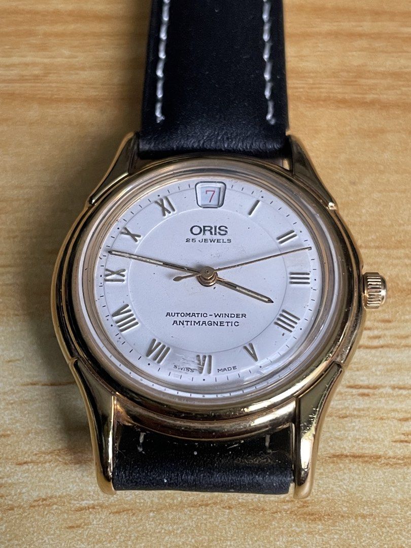 Vintage Oris Automatic Winder (Category: Men's Watches) located in Taguig. Submitted by tester1x (Listing ID 1462475680, Image 3). Description: Vintage Oris 1990’s Automatic Winder Swiss Made 7317 - 40B Antimagnetic Gold Plated Front Case Stainless Steel Back Case 35mm Replacement Strap, Buckle .