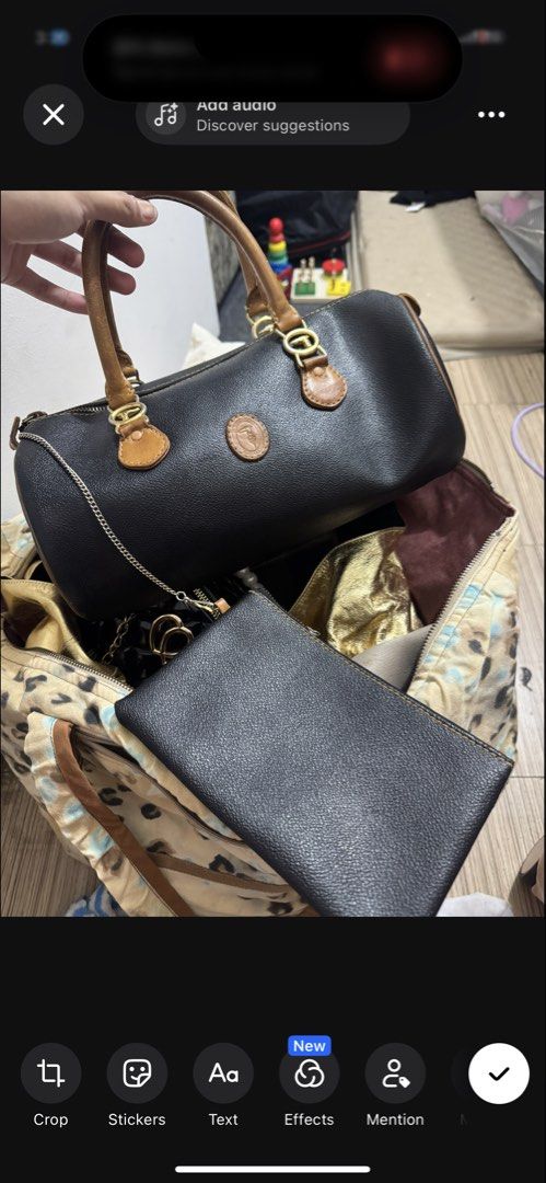 vintage Trussardi mini boston bag (Category: Shoulder Bags) located in Cavite. Submitted by lenggutierrez2201 (Listing ID 1462519906, Image 2). Description: In great condition no leather cracking clean interior with its original coin purse included.