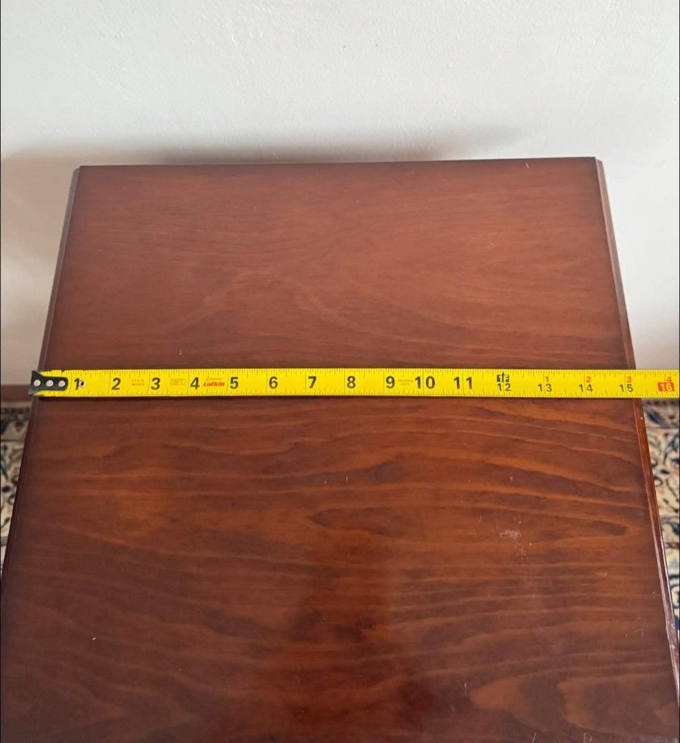 Vintage Wooden Telephone Rack Side Table (Category: Tables & Sets) located in Quezon City. Submitted by dannikkishoppe2 (Listing ID 1462572581, Image 2). Description: Vintage Wooden Telephone Rack Side Table ‼️₱5500‼️ Open top shelf display Four drawers for storage of small items Please manage your expectations as there might be minimal flaws. Color may vary due to lighting, it may appear darker or lighter in person. Check photos first before buy