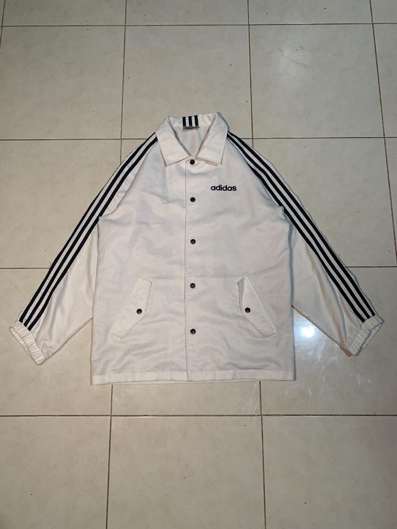 Vtg Adidas Nylon Jacket (Category: Coats, Jackets and Outerwear) located in Dipolog. Submitted by ethrifttt (Listing ID 1462647823, Image 1). Description: Vintage Adidas Jacket 22.5 x 29.5 excellent, stain (need deepwash only, barely noticeable).