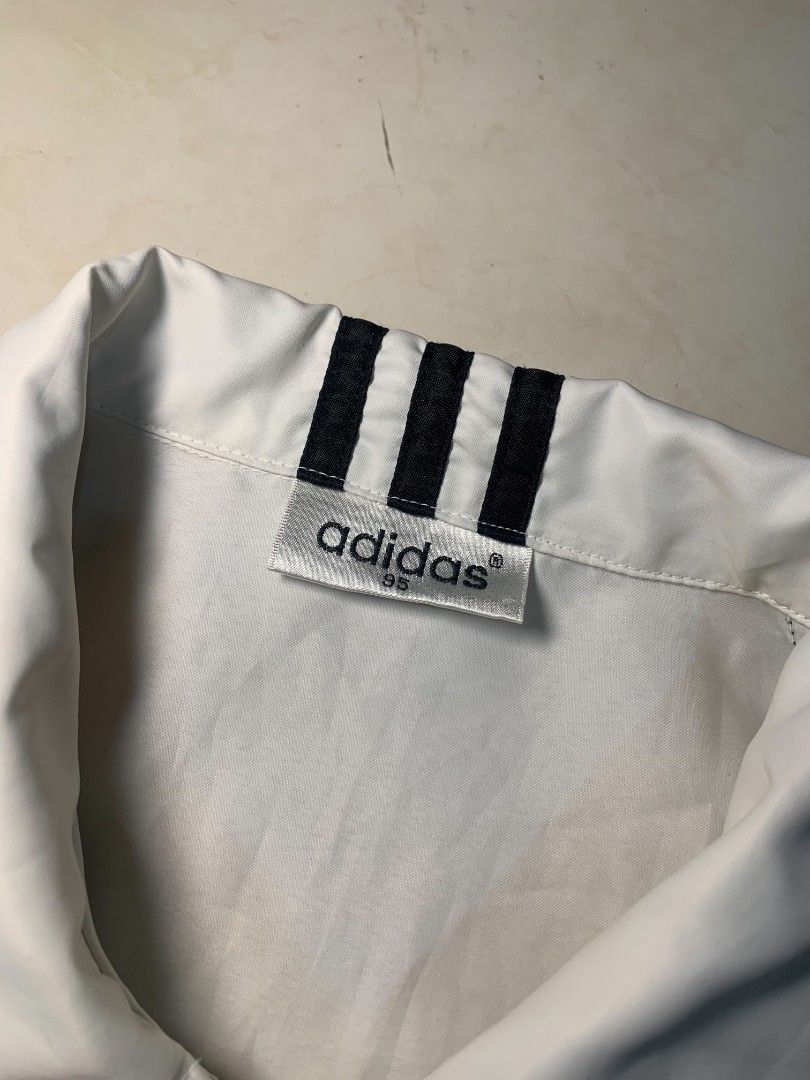 Vtg Adidas Nylon Jacket (Category: Coats, Jackets and Outerwear) located in Dipolog. Submitted by ethrifttt (Listing ID 1462647823, Image 3). Description: Vintage Adidas Jacket 22.5 x 29.5 excellent, stain (need deepwash only, barely noticeable).