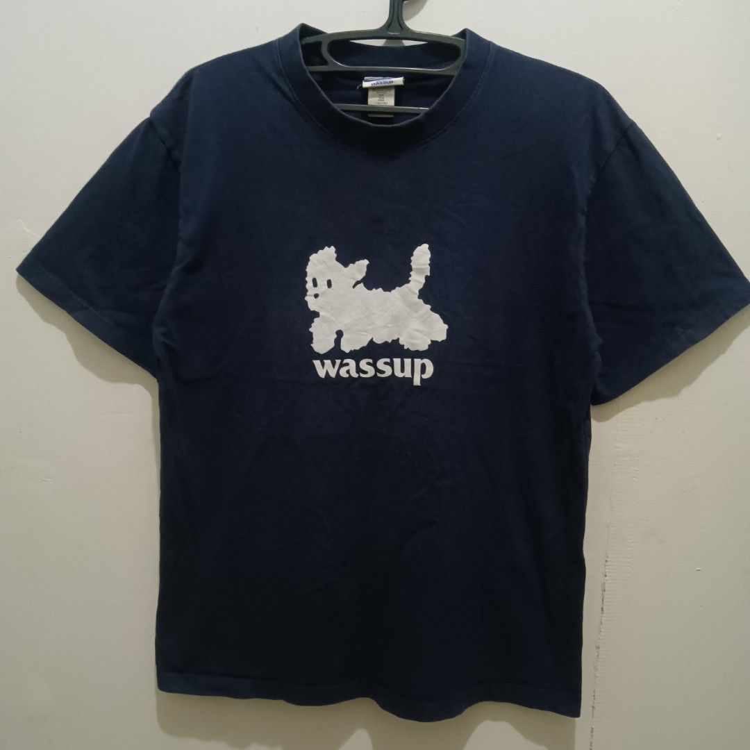 WASSUP Graphic Shirt (Category: Tshirts & Polo Shirts ) located in Caloocan City. Submitted by jaychingsss (Listing ID 1462569490, Image 1). Description: Wassup Dog Graphic Shirt - 50 20x26 Color Rate: 9/10 Declare Off NEED WASH.