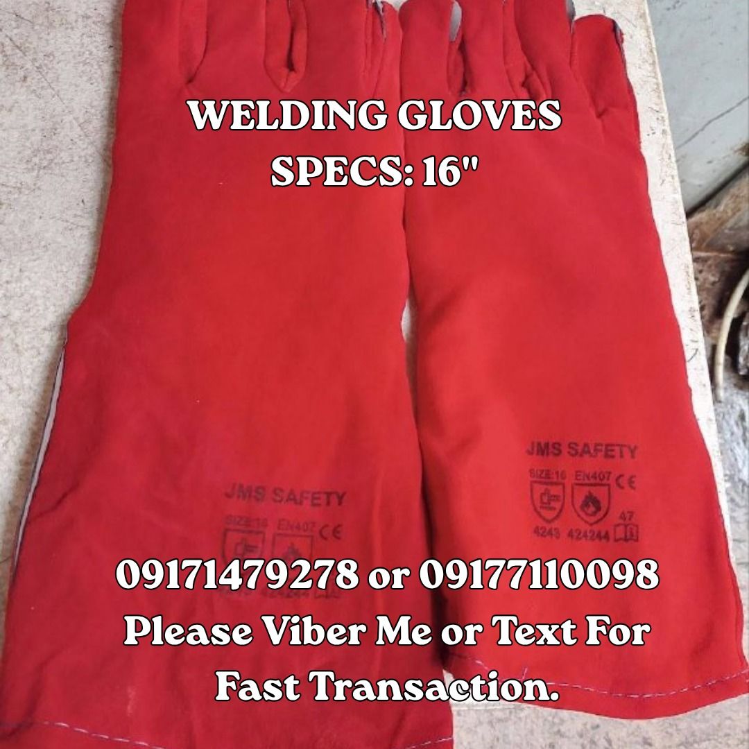 WELDING GLOVES SPECS: 16" (Category: Home Improvement Tools & Accessories) located in Manila. Submitted by 09171479278_elsie. (Listing ID 1462498151, Image 1). Description: WELDING GLOVES SPECS: 16" .