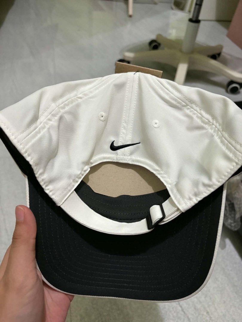 white Nike Dri-FIT Club Cap (Category: Caps & Hats) located in Manila. Submitted by ileonajanae_ (Listing ID 1462444438, Image 2). Description: authentic and bnew size M/L.