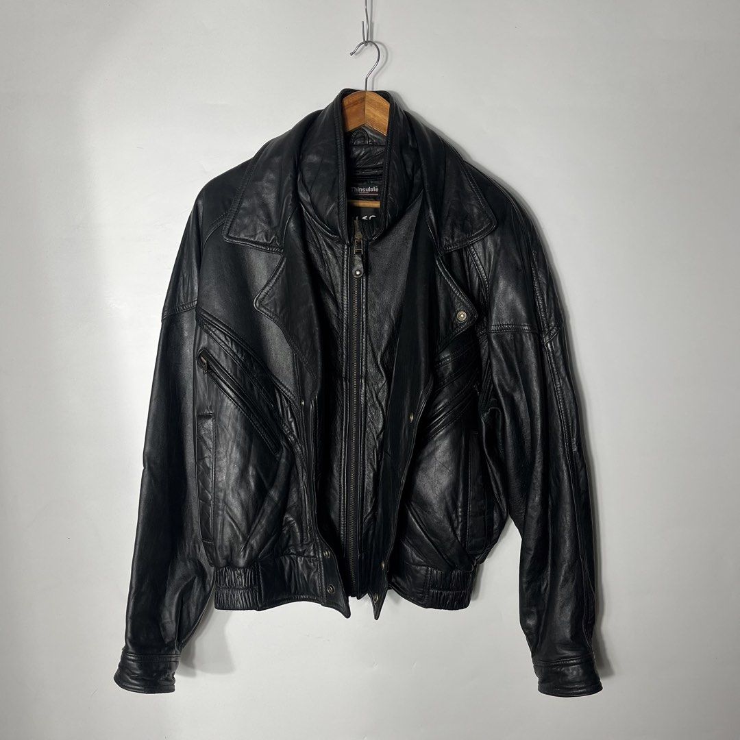 WILSONS LEATHER Biker Leather Jacket (Category: Coats, Jackets and Outerwear) located in Bulacan. Submitted by vanitylab (Listing ID 1462443049, Image 3). Description: Dimensions: 24 W x 25.5 L Very Good Condition -Removable Inner Thinsulate Paddings for better comfort. .