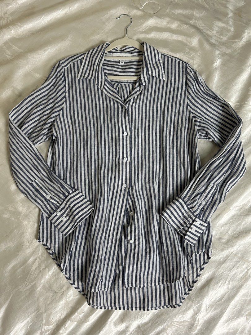 Witchery stripe longsleeve 100% linen (Category: Longsleeves) located in Quezon. Submitted by duculanjay (Listing ID 1462515474, Image 2). Description: Condition 8/10 Medium Fix price plus sf.