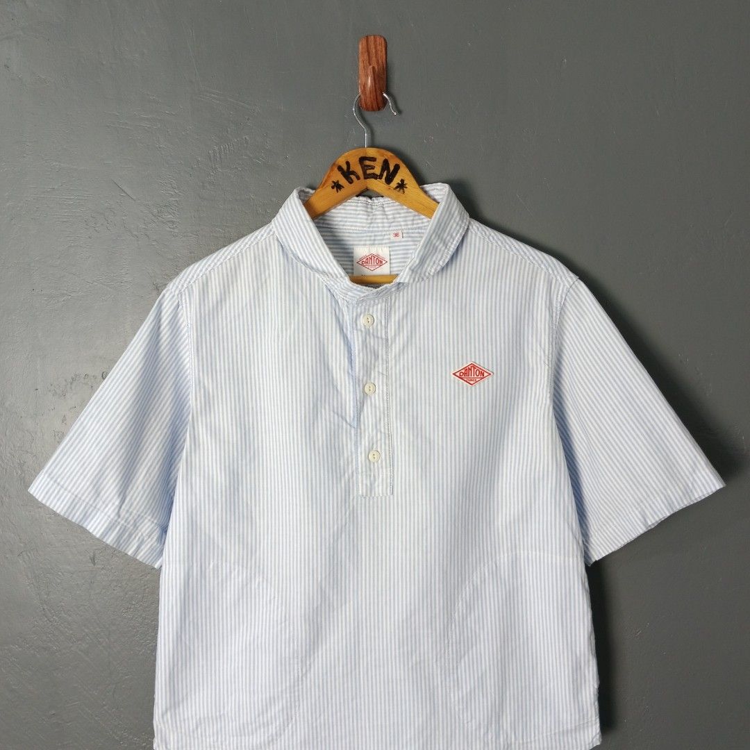 Women's - Danton (Category: Shirts) located in Bacolod City. Submitted by drop.ph (Listing ID 1462595046, Image 1). Description: Danton - Round Collar Shirt *Oversized *Size S - 20.5x25.5, 26 Back *Excellent *No Flaws *Price: 1,500php *Add SF if outside Bacolod City.