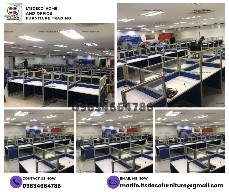 workstation table office partition customized (Category: Office Furniture & Fixtures) located in Quezon City. Submitted by ltsdecofurniture (Listing ID 1462527463, Image 1). Description: 👉Are you looking for WORKSTATION, MODULAR CUBICLES OFFICE PARTITION, and OFFICE FURNITURE SUPPLIER? LTSDECO Furniture, is direct supplier, manufacturer, and trusted provider of high quality, affordable and durable modular office divider partition, home and offic