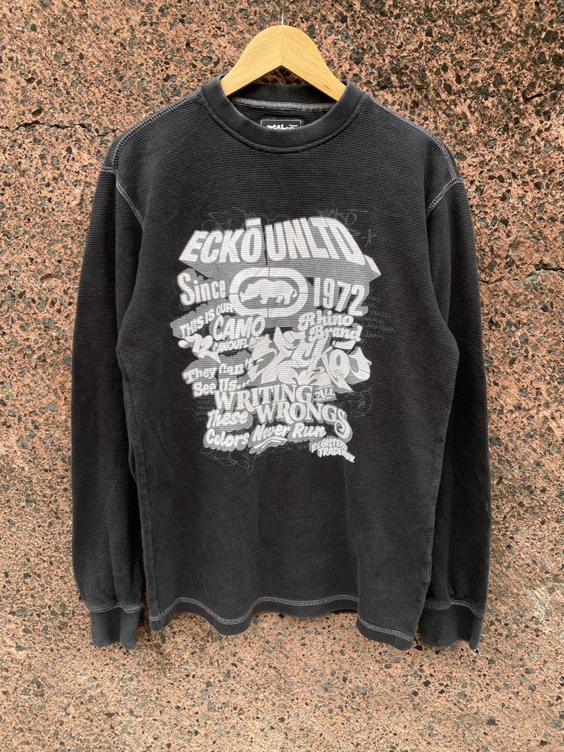 Y2k ecko crewneck (Category: Hoodies) located in Cabagan. Submitted by rangi0905 (Listing ID 1462521501, Image 1). Description: 21x28 issue flaws and hairlines.