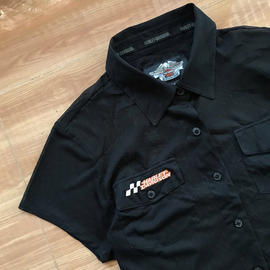 Y2k Harley Davidson Mesh Tops (Category: Others Tops) located in Cebu City. Submitted by whytruekoy (Listing ID 1462473670, Image 2). Description: Y2k Harley Davidson Mesh Tops Authentic Med - Large Womens Excellent.