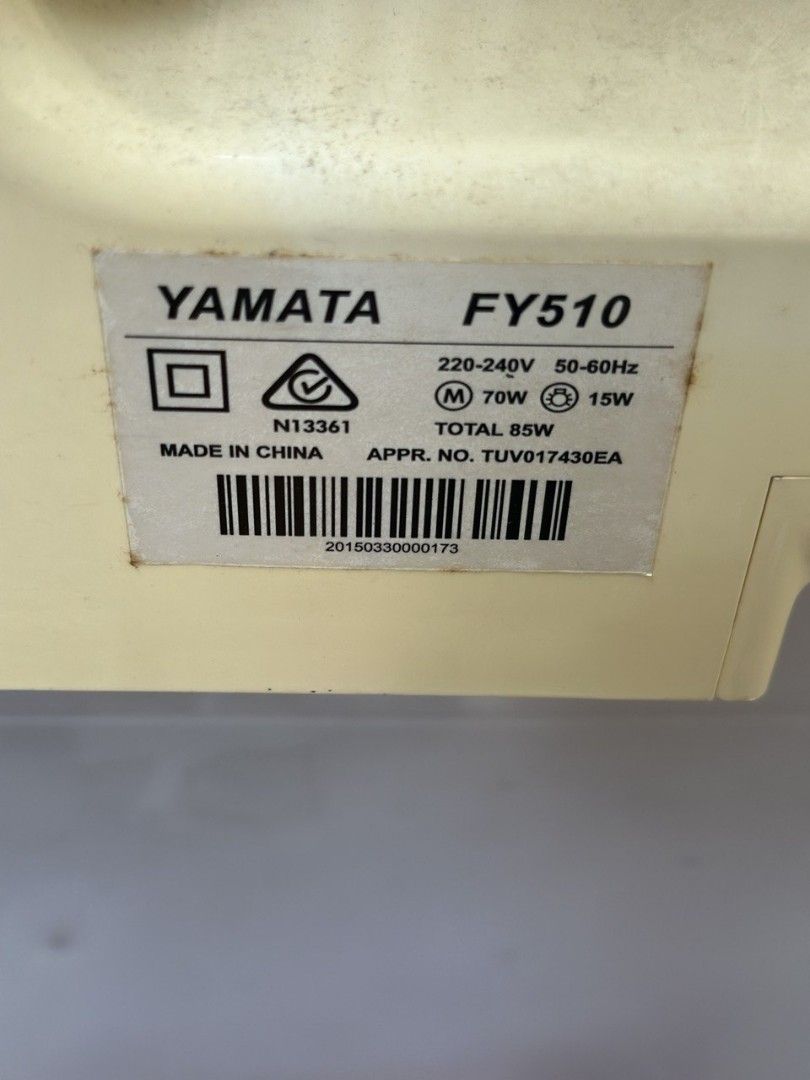 Yamata Sewing Machine (Category: Industrial Equipment) located in Tuguegarao City. Submitted by wildwolf.50e879 (Listing ID 1462454164, Image 2). Description: Lightly used YAMATA Sewing Machine. PM me for details..