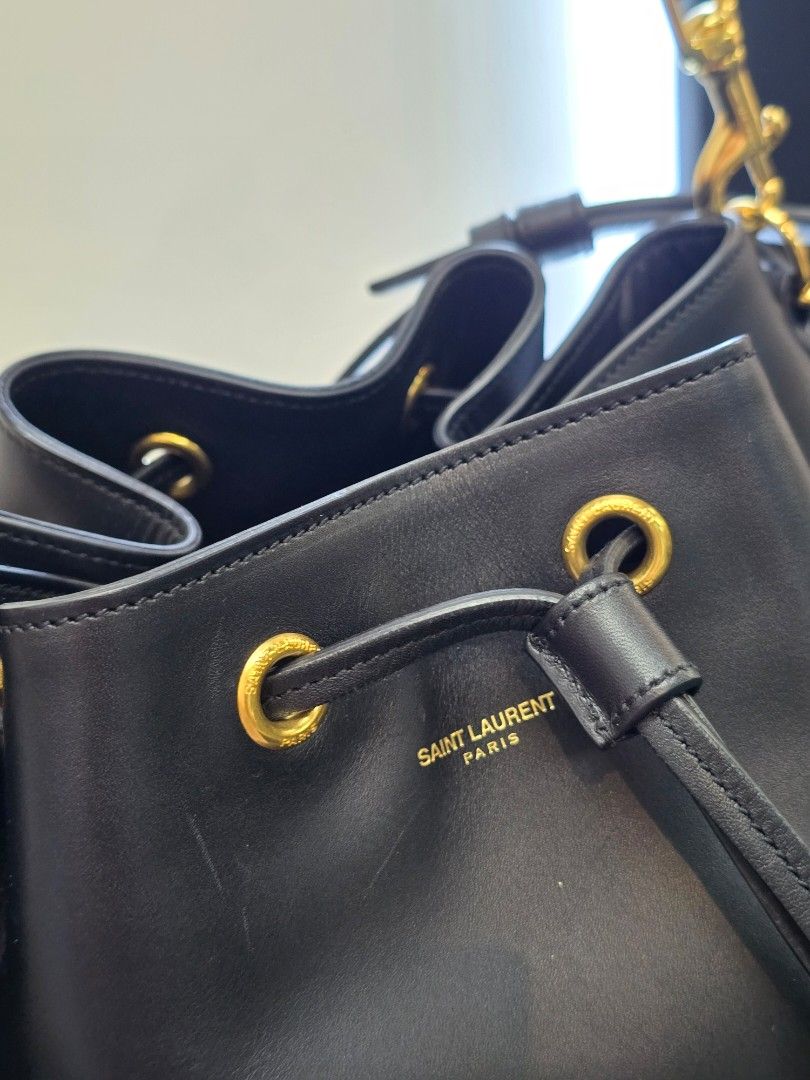 YSL Emmanuelle Large Black Bucket Bag (Category: Luxury Bags & Wallets) located in Taguig. Submitted by mluxeph (Listing ID 1462505998, Image 3). Description: YSL Emmanuelle Large Black Bucket Bag.