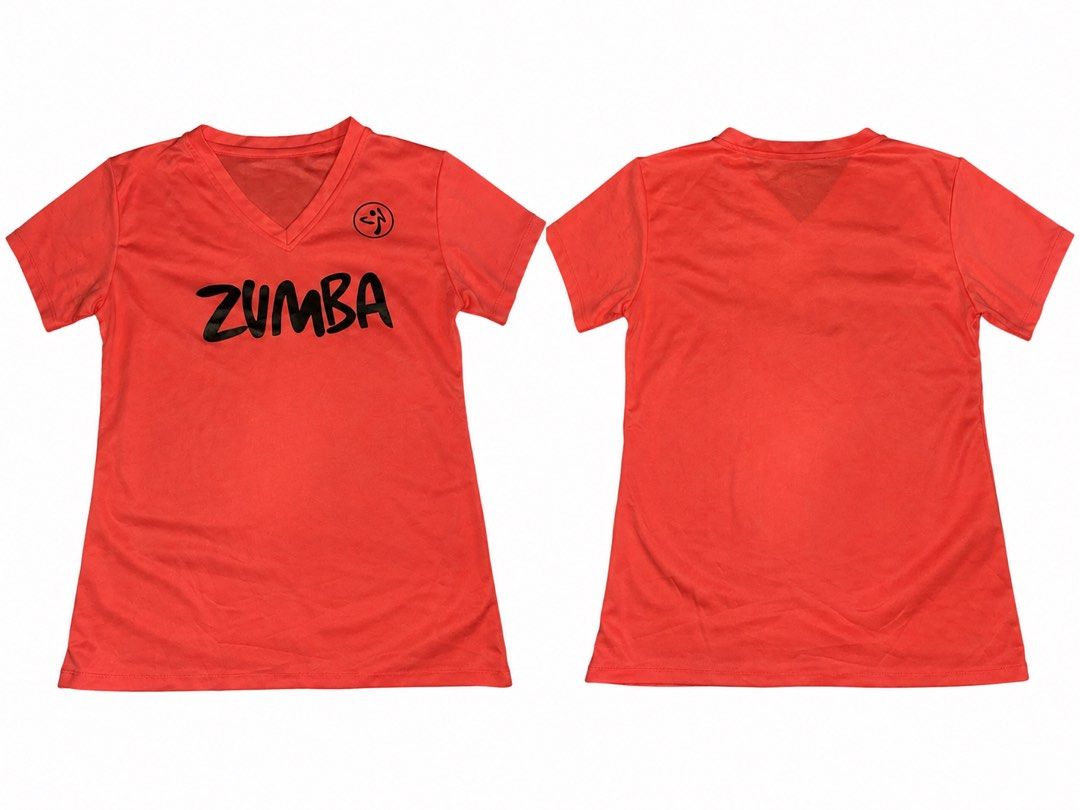 Zumba Orange V neck Athletic Tshirt (Category: Activewear) located in Arayat. Submitted by atlantamillionairesclub (Listing ID 1462562198, Image 1). Description: .