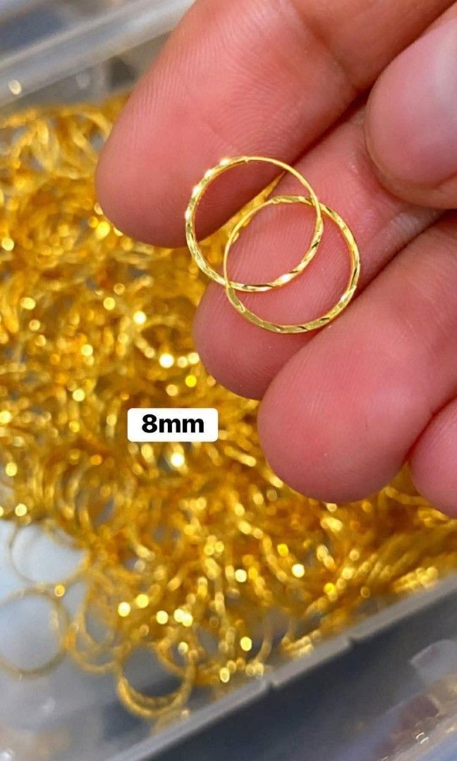 18K Saudi Gold 8mm Loop Earrings (Category: Earrings) located in Caloocan City. Submitted by cheskhaionlinestore2.0 (Listing ID 1462714186, Image 1). Description: 18K Pure Saudi Gold 8mm Diacut Earloop ₱2250 only 📌 🍒 Pawnable/ Nasasangla💯 🍒 Brandnew 💯 🍒 Ship via JNT/ LBC 🍒 Lalamove for same day delivery 🍒 We accept COD COP with downpayment to avoid cancellation of orders ⚡ How to Order? Please feel free to message us directly 🙏🏻 Cheskha