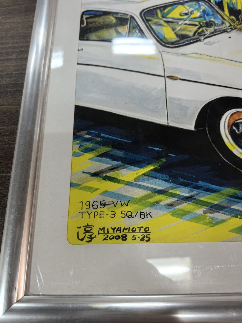 1965 Volkswagen Type 3 Squareback Art Print (Category: Vintage Collectibles) located in Quezon City. Submitted by vintagespektroom (Listing ID 1462772046, Image 3). Description: FOR SALE: 1965 Volkswagen Type 3 Squareback Art Print Vintage inspired art print purchased from a thrift store in Shimokitazawa, Tokyo 📐 Size: 44 cm x 32 cm 🖼️ Framed 💰 Price: ₱2,500 📍 Location: Quezon City 📦 Shipping available: shipping fee to be shouldered by the b