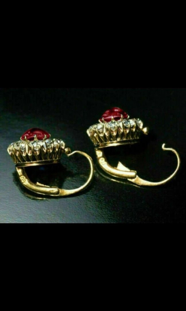 2.00ct round Ruby and Diamond clip earrings 14kgold (Category: Earrings) located in Manila. Submitted by jewel808 (Listing ID 1462711622, Image 2). Description: 2.00ct round Ruby and Diamond clip earrings 14kgold.