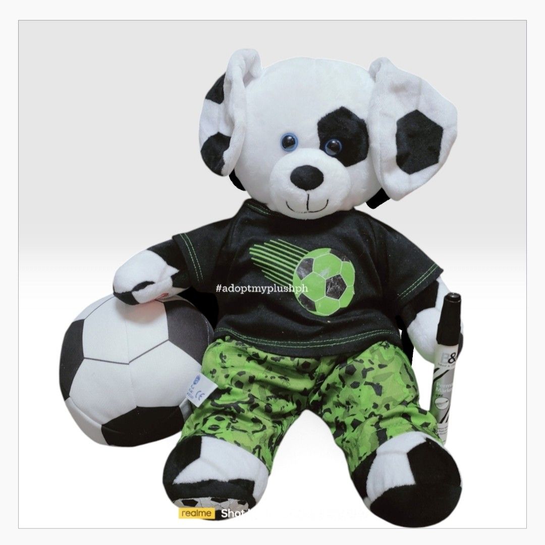 [2] Build-A-Bear Soccer Dog Plush (Category: Plushies & Soft Toys) located in Taguig. Submitted by adopt.my.plush.ph (Listing ID 1462821716, Image 1). Description: Build-A-Bear Soccer Dog Plush with Chicco Soccer Ball Soft Toy.