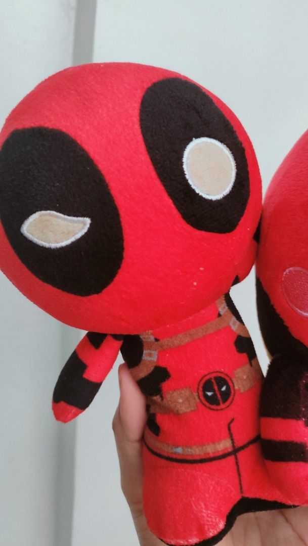 [2] Marvel Deadpool plush toys (Category: Plushies & Soft Toys) located in Taguig. Submitted by adopt.my.plush.ph (Listing ID 1462777214, Image 2). Description: Deadpool plush toys Funko Marvel SuperCute Deadpool Plush, featuring a chibi-style oversized head and printed suit details. Round, ball-shaped design with stubby limbs and distinct rosy pink cheeks *as is, no toy label found.