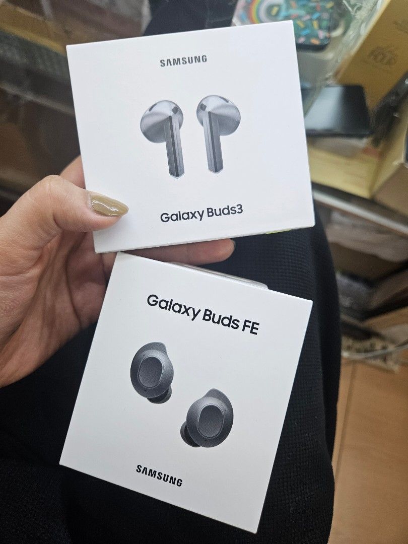 2pcs Buds fe and buds 3 Brandnew (Category: Earphones) located in San Juan City. Submitted by rjean02 (Listing ID 1462789846, Image 1). Description: 2pcs 3500 Brandnew original sealed 5x money back guarantee.