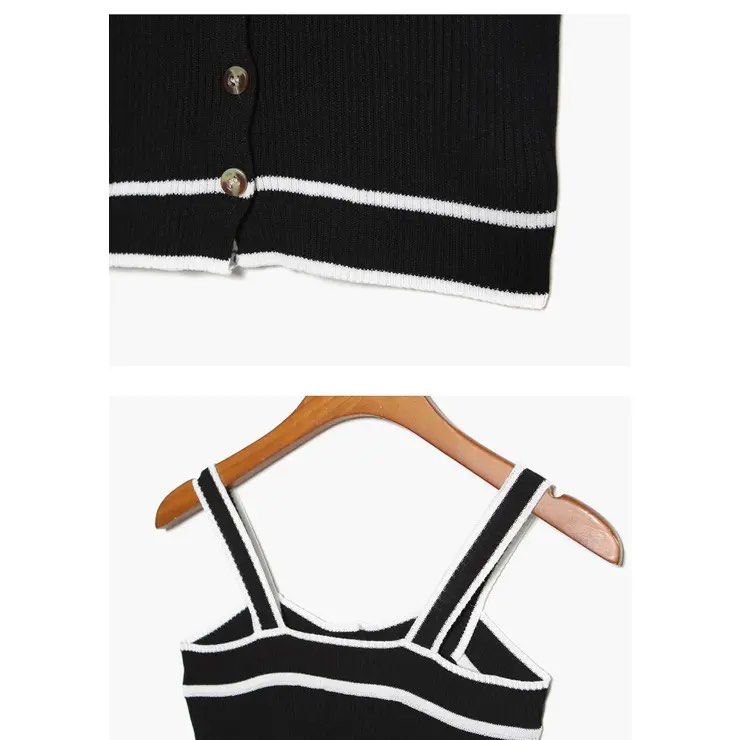 🖤 Black & White Ribbed Sleeveless Crop Top (Category: Others Tops) located in Angeles City. Submitted by jolietoujoursfashionshop (Listing ID 1462727613, Image 3). Description: 📍 from Japan 📍 VGUC.