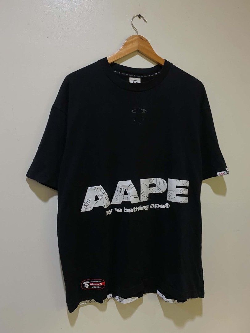 Aape T shirt (Category: Coats, Jackets and Outerwear) located in Nagcarlan. Submitted by livehorse.542a4e (Listing ID 1462735262, Image 1). Description: excellent condition cr:9.8/10 Dimes:29X23.5 issue yung sa unahan ng print tapos bukod dun wala na no basag print na.