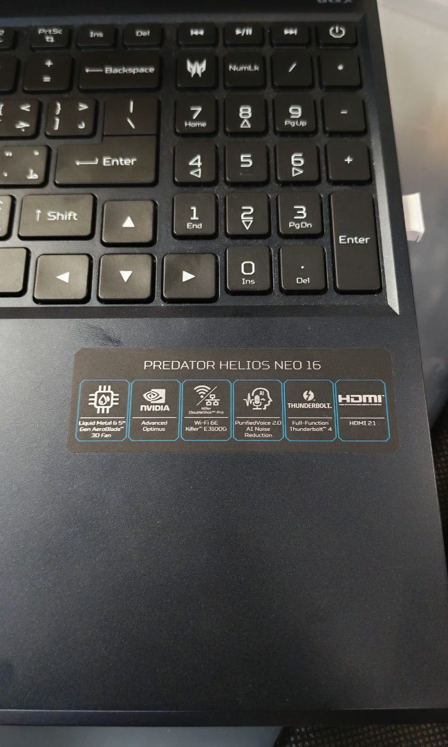 Acer PREDATOR HELIOS NEO 16 (Category: Laptops & Notebooks) located in General Mariano Alvarez. Submitted by legitonhand.ph35961 (Listing ID 1462834271, Image 3). Description: Acer PREDATOR HELIOS NEO 16 we bought it 130k we are selling 100k 1year old palang Na used lang sya nung nag aral ng 2month course sa graphic design after nun dina nagamit nakatabi lang intel CORE i9 NVIDIA GEFORCE RTX GEFORCE RTX Processor Intel(R) Core(TM) 19-14900HX Inst