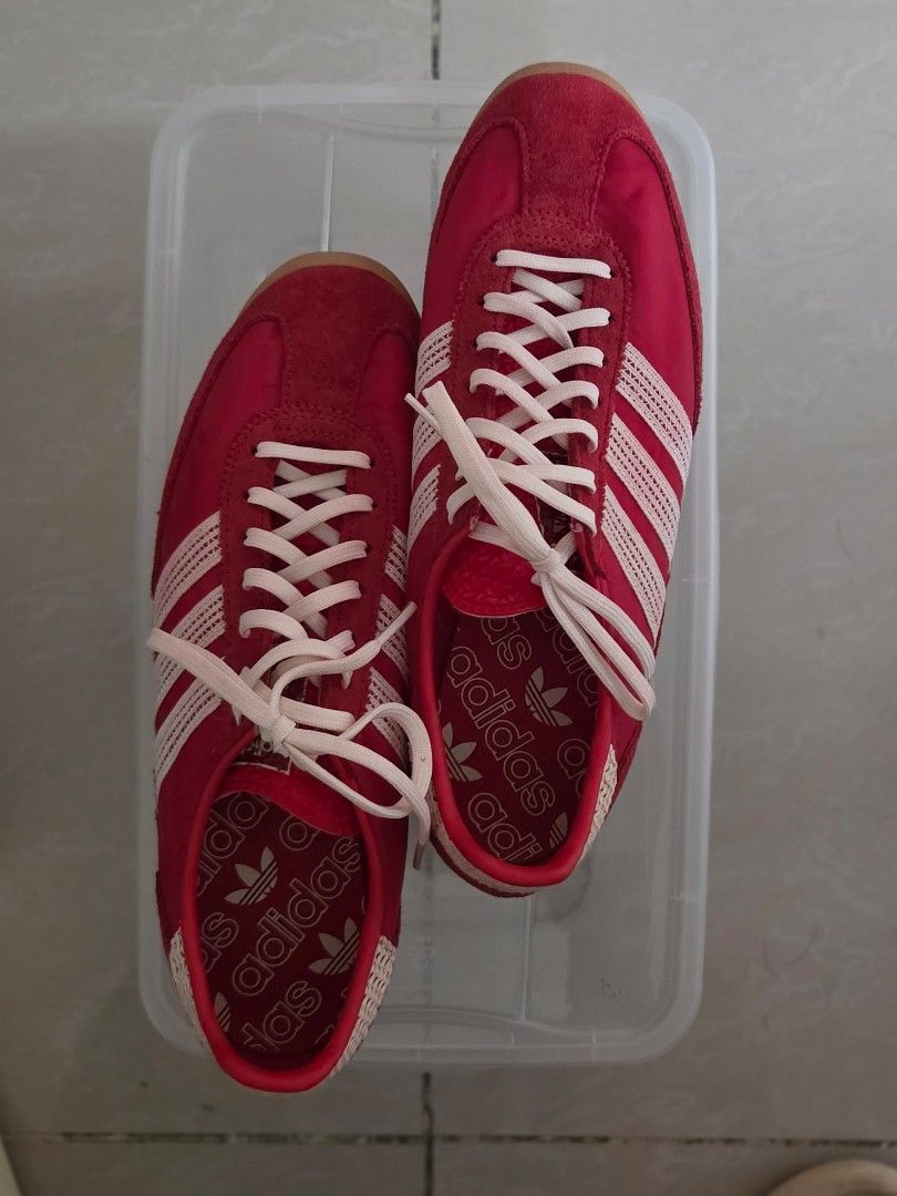 Adidas SL 72 OG Shoes (Category: Sneakers) located in Santa Rosa. Submitted by arzy_ann (Listing ID 1462778100, Image 1). Description: - Classic red Adidas sneakers - Iconic white three stripes - Durable sole with good grip - Made in Indonesia - Size: 8 US / 6.5 UK / 40 FR / 250 JP / 245 CHN - Perfect for casual outings or light sports Price slightly negotiable and inclusive of delivery fee..