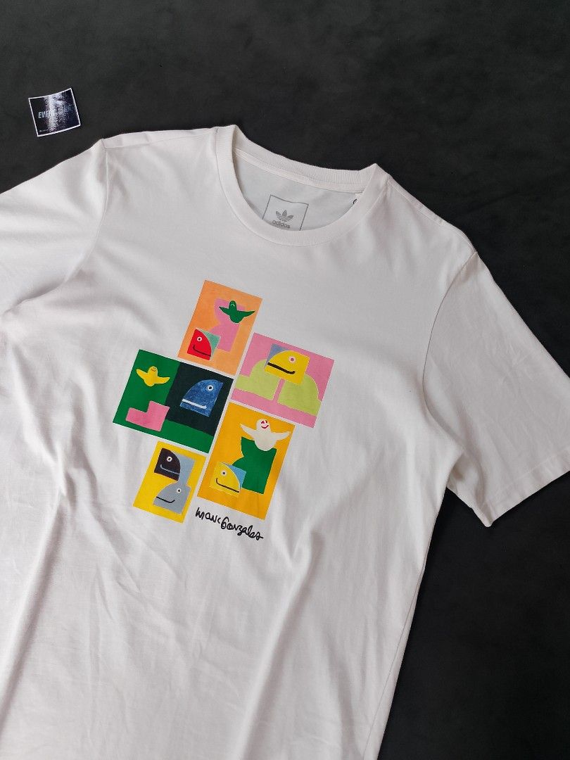 Adidas x mark Gonzales (Category: Tshirts & Polo Shirts ) located in Magsaysay. Submitted by every.w3ar (Listing ID 1462841822, Image 2). Description: check each photo for more details need wash no issue ❌.