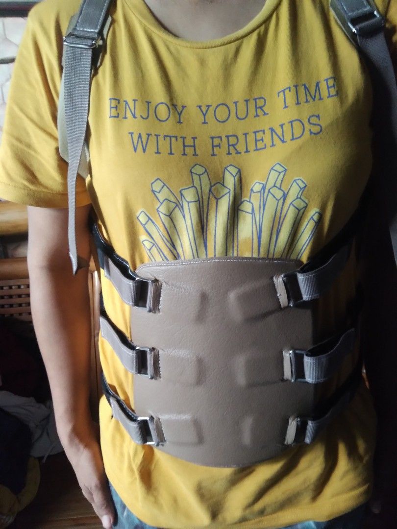 Adjustable Posture Corrector Back Brace Support (Category: Braces, Support & Protection) located in Manila. Submitted by freeeagle.177c9d (Listing ID 1462787786, Image 1). Description: Back brace designed to help improve posture. It has adjustable straps for a comfortable fit. The front panel provides support to the torso. It's made of a durable material. Great for anyone needing back support or posture correction. Easy to put on and take off..