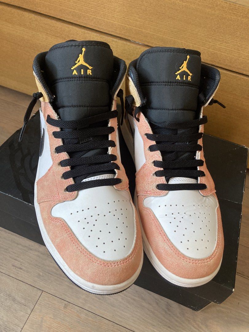 Air Jordan 1 Mid SE Magic Ember Sneakers (Category: Casual Shoes) located in Manila. Submitted by rmmlbbn (Listing ID 1462697502, Image 2). Description: - Authentic Air Jordan 1 Mid SE sneakers - Colorway: Magic Ember/Sundial-White - Size: US 10 (UK 9, EUR 44) - Includes original box.