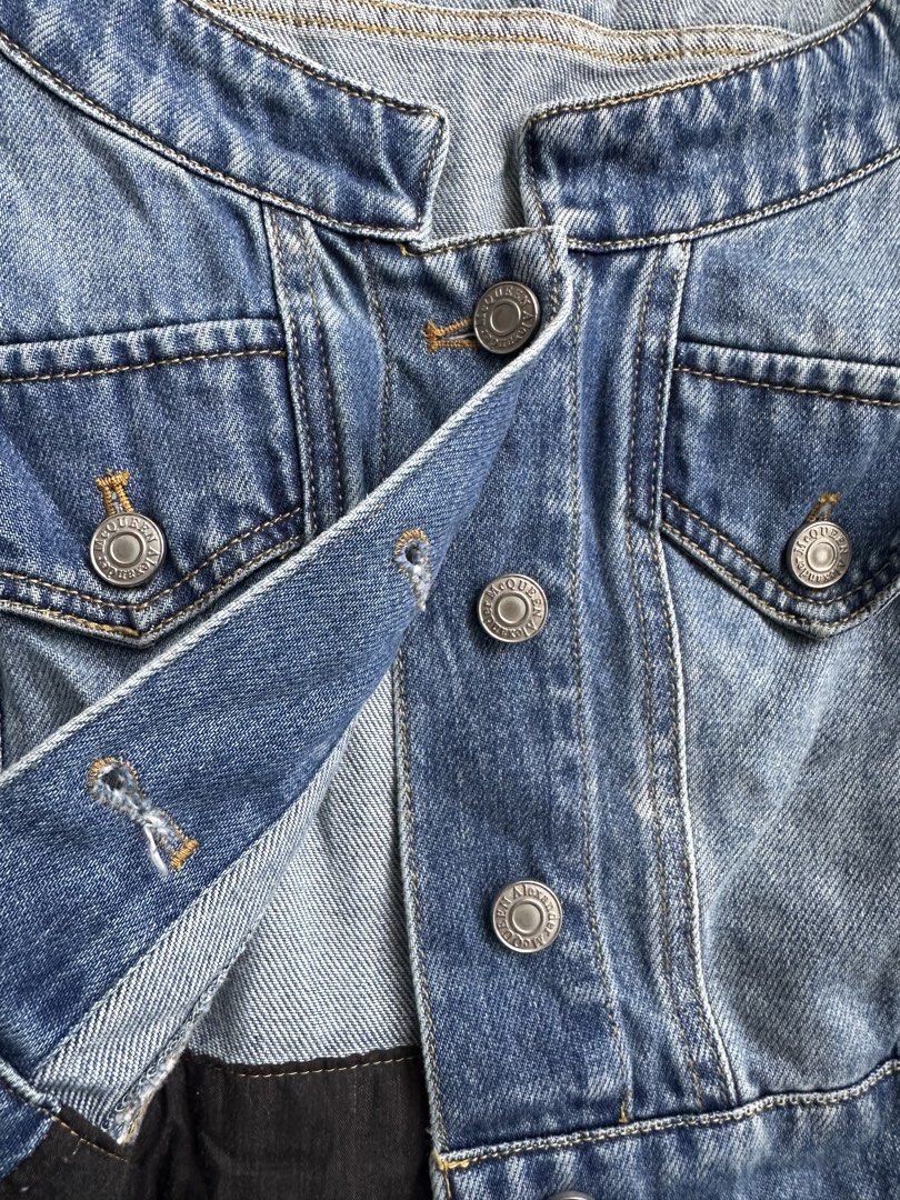 Alexander mcqueen denim jacet coat vest (Category: Coats, Jackets and Outerwear) located in Quezon City. Submitted by curatedbaddie (Listing ID 1462784834, Image 3). Description: Tag was removed mandaluyong area free shipping via j&t if within the area lalamove :) .
