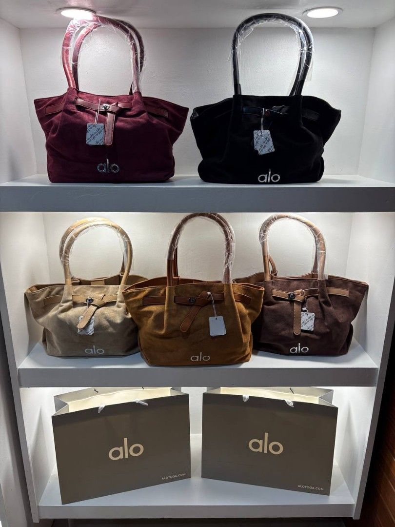 Alo Tote (Category: Tote Bags) located in Manila. Submitted by whimsy.finds (Listing ID 1462849763, Image 1). Description: Additional for paperbag Payment first basis via Gcash /Maribank / Maya Ship via Lalamove / JNT *No rush shipping *Opend for bulk order.