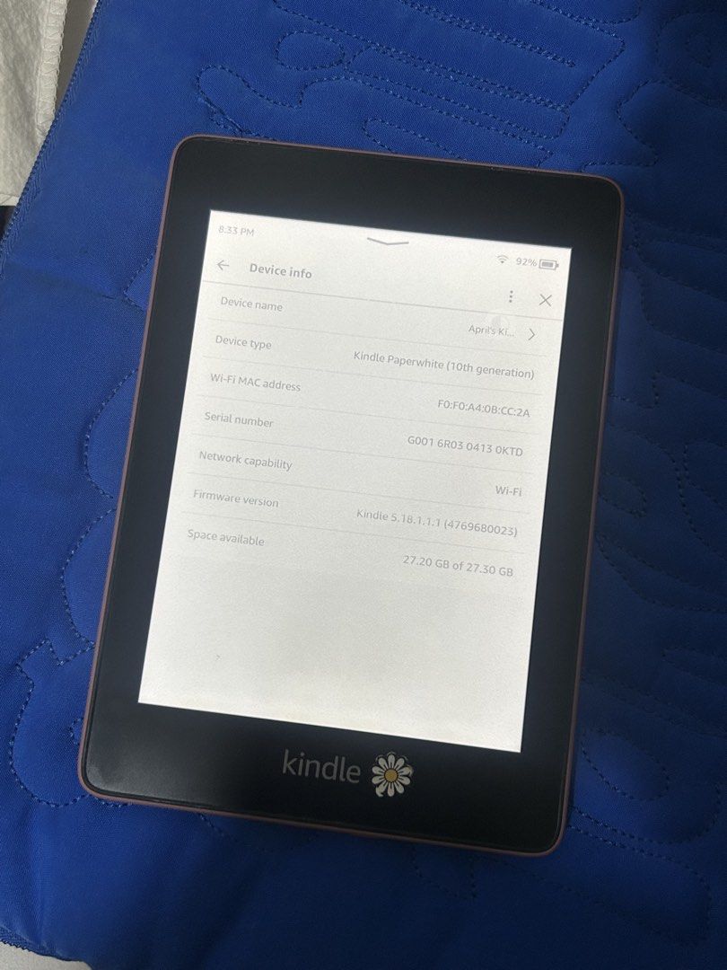 Amazon Kindle Paperwhite 10th Generation (Category: E-Readers) located in Tuguegarao City. Submitted by imaclr (Listing ID 1462824446, Image 2). Description: Kindle Paperwhite (10th Generation) PLEASE READ RFS FIRST BEFORE CONSIDERING TO BUY SINCE I AM SELLING IT LOW. THANK YOU :) RFS: the e-ink is a little faded as SEEN IN PHOTOS Price is negotiable. Just message me. inclusion: - kindle - case - connector for charging .