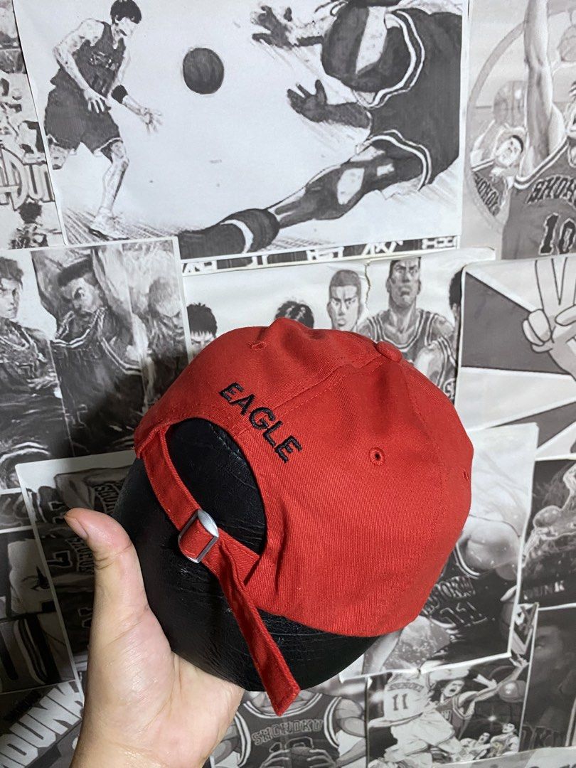 AMERICAN EAGLE RED CAP LOGO EMBROIDERY FRONT TO BACK LIKE NEW (Category: Caps & Hats) located in Polomolok. Submitted by safethrift2.0 (Listing ID 1462695016, Image 3). Description: AMERICAN EAGLE RED CAP LOGO EMBROIDERY FRONT TO BACK LIKE NEW NO ISSUES COMPLETE TAGS MADE IN TURKEY ADJUSTABLE STRAP 9.8|10 COLOR RATE ADULT FITS ALL.