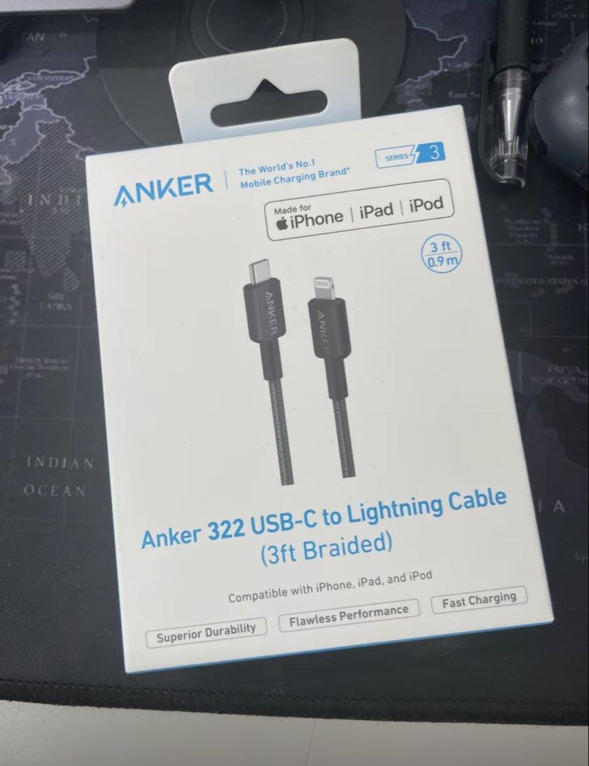 ANKER CHARGER Black (Type C to Lightning) (Category: Chargers) located in Manila. Submitted by qui02077 (Listing ID 1462810667, Image 1). Description: double buy! huhu ive got 2 chords.