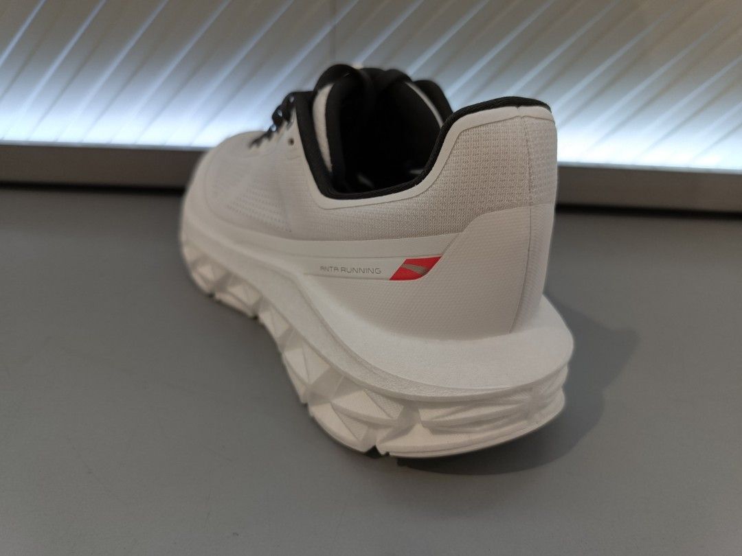 ANTA Fold Running Shoes (Category: Sneakers) located in Makati City. Submitted by sole_eater (Listing ID 1462847555, Image 2). Description: - White ANTA running shoes - Unique chunky sole design - Lightweight and breathable mesh upper - Secure lace-up closure - Ideal for running or everyday wear - Minimalist design with subtle branding.