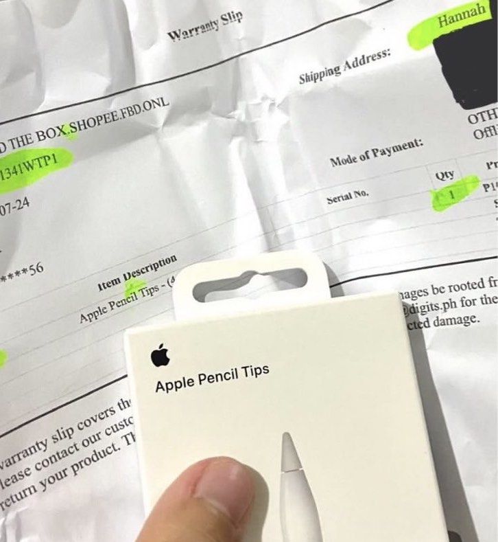 Apple Pencil Tips / Nibs (Category: Other Mobile & Gadget Accessories) located in Taguig. Submitted by hgraced (Listing ID 1389765225, Image 3). Description: Apple Pencil Tips / Nibs Php 350 each Bought from Beyond the Box on the orange app. Can only be bought in a set of 4, but I only needed 1..
